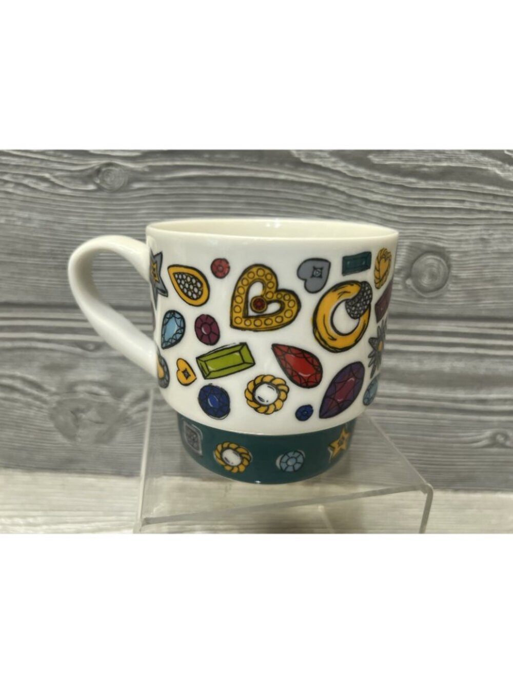 Brighton Limited Edition Colorful Gemstones  Ceramic Coffee Tea Mug Cup 3.5” - Picture 3 of 7